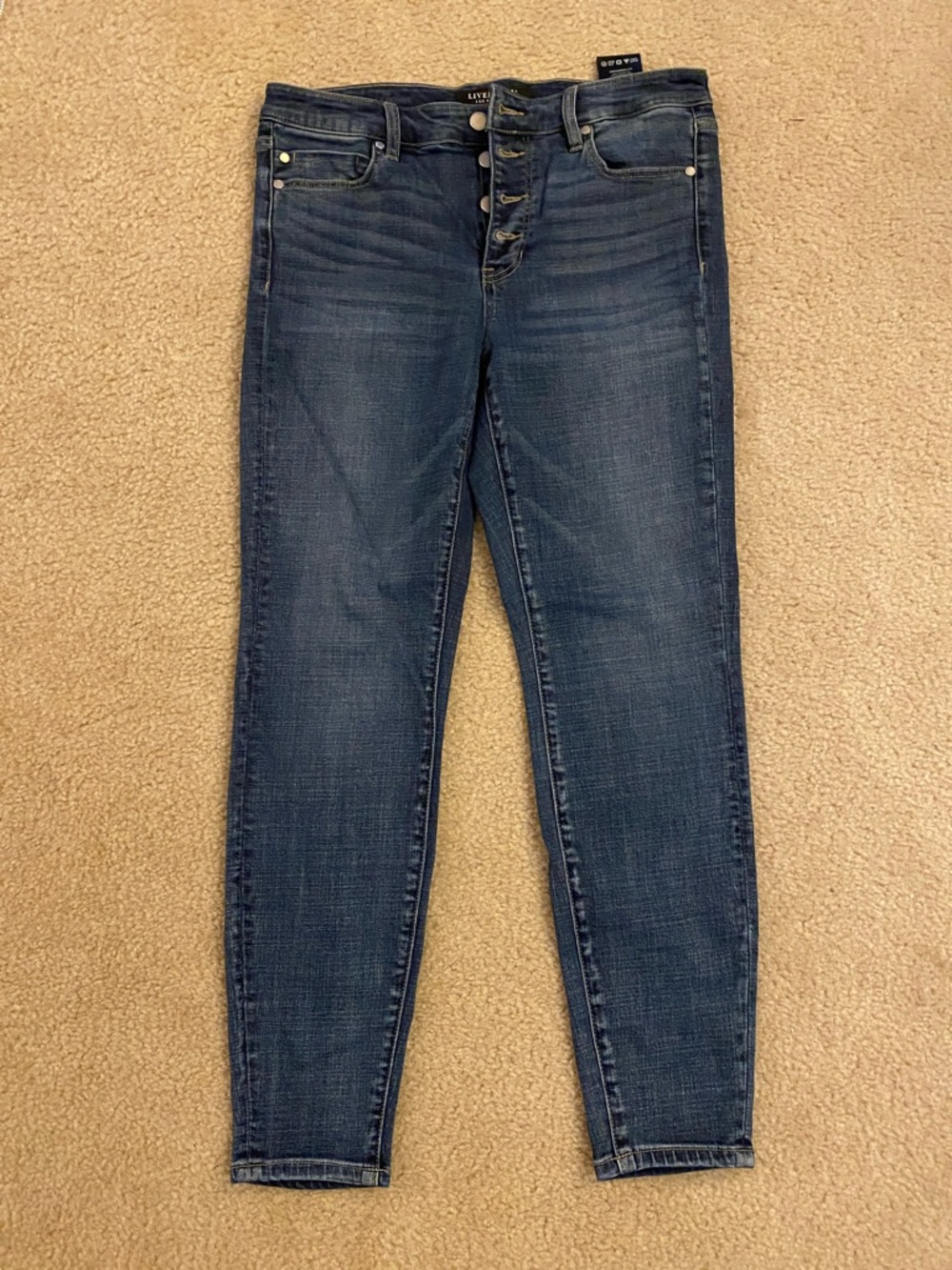 Liverpool Indigo High-Rise Skinny Jeans with Button Fly